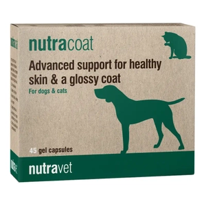NUTRAVET Nutracoat for dogs & cats 45kaps -wsparcie dla zdrowej skóry i błyszczącej sierści