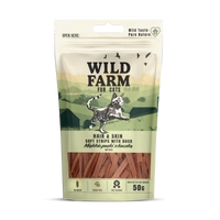 WILD FARM hair&skin miękkie paski z kaczki 50g przysmak dla kota