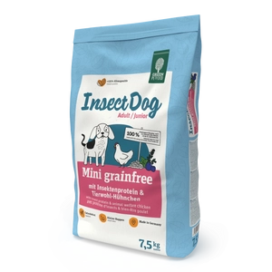 GREEN PETFOOD InsectDog Mini Grainfree 7,5kg / dla małych psów o wrażliwych żołądkach. Bezzbożowa receptura z białkiem owadzim / data ważności 02.01.2026