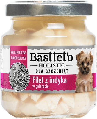 Basttet'o Holistic filet z indyka w galerecie dla szczeniąt 130g