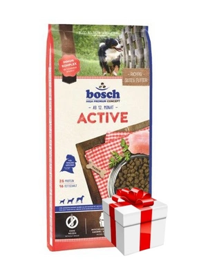  Bosch Active, drób (nowa receptura) 15kg + Niespodzianka dla psa GRATIS