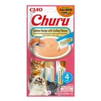 INABA CAT CHURU Salmon With Scallop 4x14g
