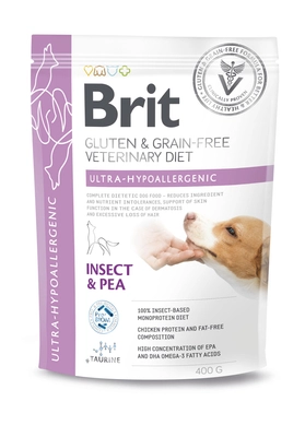 BRIT GF Veterinary Diets Dog Ultra-Hypoallergenic Insect 400g 