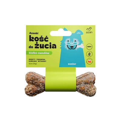 AZANKI Kość do żucia z insektami dla psa seniora 12 cm