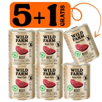 WILD FARM Pate Beef 5x800g + 800g GRATIS bezglutenowa karma dla psa
