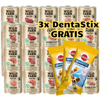 WILD FARM Pate Mix Smaków 30x800g bezglutenowa karma dla psa