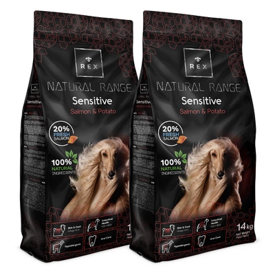 Rex Natural Range Sensitive Salmon & Potato 2x14kg