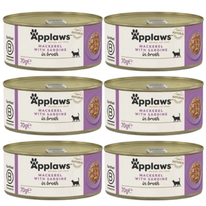 Applaws Cat Makrela i sardynki 6x70g PUSZKA