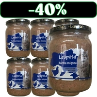 Leopold Karma mięsna z kurczakiem dla kotów 6x500g (Słoik)