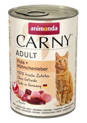 ANIMONDA Cat Carny Adult smak: indyk, wątróbka z kurczaka 400g 