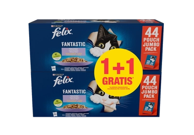 Felix w galaretce MIX MIĘSNY saszetka 44x85g 1 +1 GRATIS