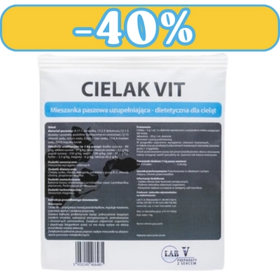 Lab-v Cielak Vit - Mieszanka Paszowa Uzupełniająca Dietetyczna Dla Cieląt Poprawiająca Odporność Organizmu 1kg
