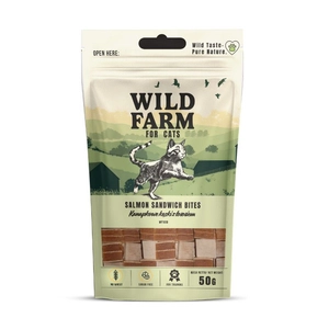 WILD FARM Kanapkowe kąski z łososiem 50g przysmak dla kota