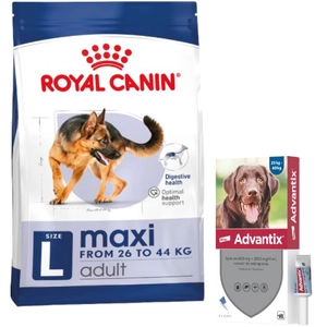 ROYAL CANIN Maxi Adult 15kg + Advantix - dla psów 25-40kg (4 pipety x 4ml)