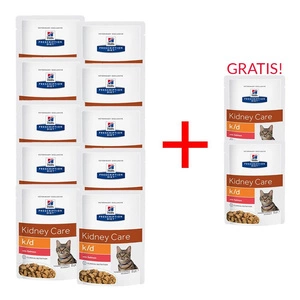 HILL'S PD Prescription Diet Feline k/d łosoś 85g - saszetka 10+2 GRATIS