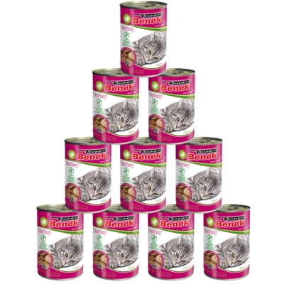 Super Benek KOT bezzbożowe kąski z indykiem w sosie 10x415g