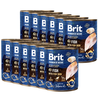 Brit Premium by Nature Fish with Fish Skin 12x800g