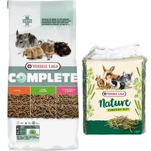 VERSELE-LAGA Cavia Complete - Świnki Morskie 8kg + VERSELE LAGA Timothy Hay 1kg- siano tymotkowe