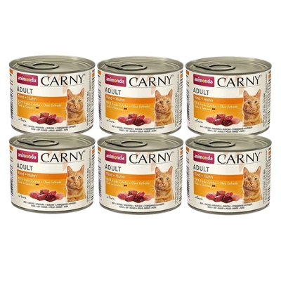 ANIMONDA Cat Carny Adult smak: wołowina i kurczak 6 x 200g 