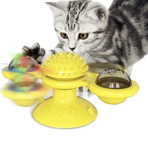 Interaktywna, obrotowa  zabawka dla kota z kocimiętką