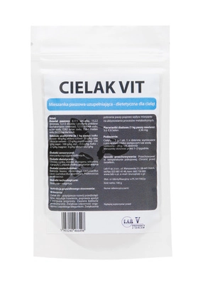 Lab-v Cielak Vit - Mieszanka Paszowa Uzupełniająca Dietetyczna Dla Cieląt Poprawiająca Odporność Organizmu 100g