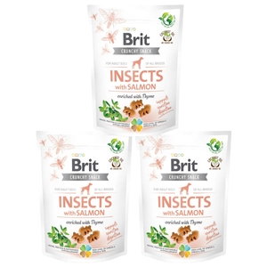 BRIT CARE Dog Crunchy Cracker Insects rich in Salmon 3x200g