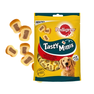 PEDIGREE Tasty Minis 155g - przysmak dla dorosłych psów, o smaku wołowiny i drobiu