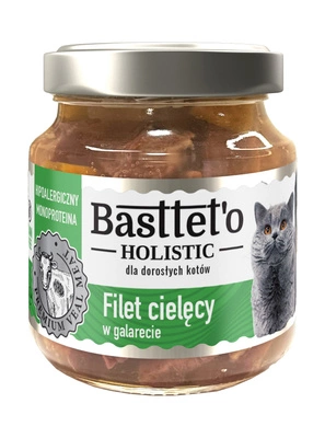 Basttet'o Holistic filet cielęcy w galerecie dla kotów 130g