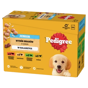 PEDIGREE Junior mix smaków w galaretce 12x100g
