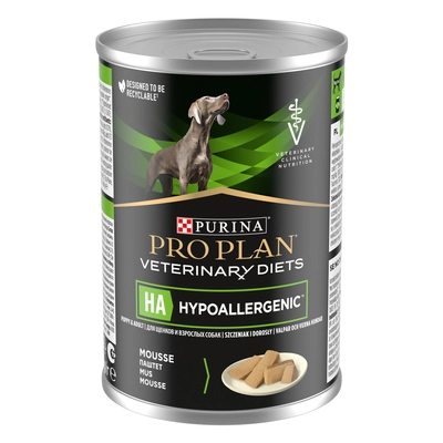 PRO PLAN Veterinary Diets HA Hypoallergenic Karma mokra dla psa mus 28x400g (2 gatunek opakowania)