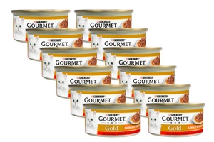 Purina Gourmet Gold Sauce Delight z wołowiną 12x85g