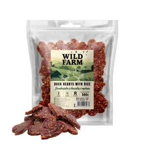 WILD FARM Serduszka z kaczką i ryżem 500g przysmak dla psa