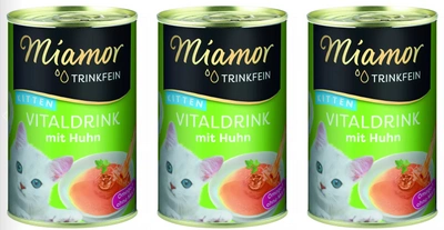 Miamor VitalDrink Kitten z kurczakiem 3x135ml