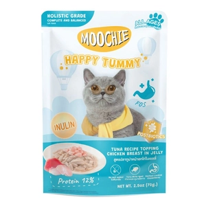 MOOCHIE Happy Tummy Tuna Recipe Topping Chicken Breast In Jelly (Zdrowe jelita) 70g
