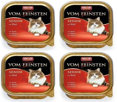 ANIMONDA Vom Feinsten Senior Cat smak: z wołowiną 6 x 100g