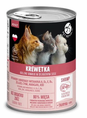 PetRepublic kawałki w sosie z krewetką 20x400g dla kota