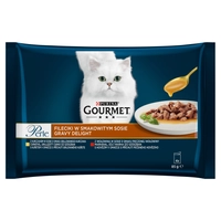 Gourmet Perle Karma dla kotów fileciki w smakowitym sosie 340g (4 x 85g)