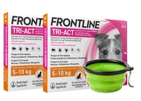 FRONTLINE Tri-Act S 5-10kg (pipeta 3 x 1ml) X2 + SILIKONOWA MISKA NA WODĘ GRATIS!