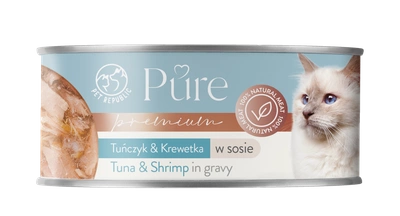 PetRepublic Pure tuńczyk& krewetka w sosie 80g