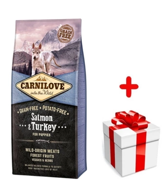 Carnilove Salmon & Turkey for Puppies 12kg + niespodzianka dla psa GRATIS!