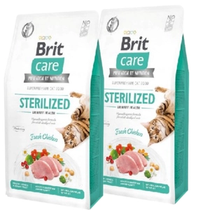 2x BRIT Care Cat  Grain- Free Sterilised Urinary Health 7kg