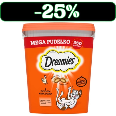DREAMIES  Mega Pudełko 350 g – karma uzupełniająca dla dorosłych kotów, z pysznym kurczakiem