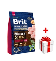 BRIT Premium By Nature Senior L+XL 3kg + niespodzianka dla psa GRATIS!