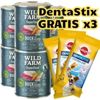 WILD FARM Superfood Duck (Kaczka z komosą ryżową, marchewką i ziołami) 6x800g bezzbożowa karma dla psa