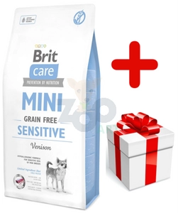 BRIT CARE Mini Grain-Free Sensitive 7kg + niespodzianka dla psa GRATIS!
