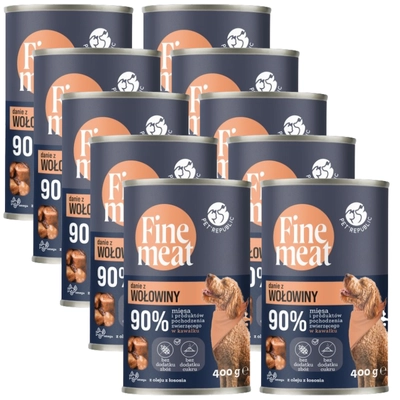 PetRepublic Fine Meat danie z wołowiny 10x400g dla psa