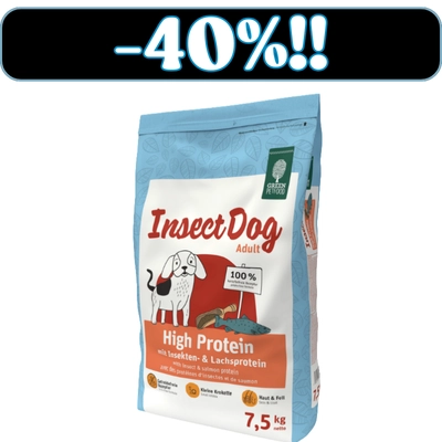 GREEN PETFOOD InsectDog High Protein 7,5kg / data ważności 13.03.2026