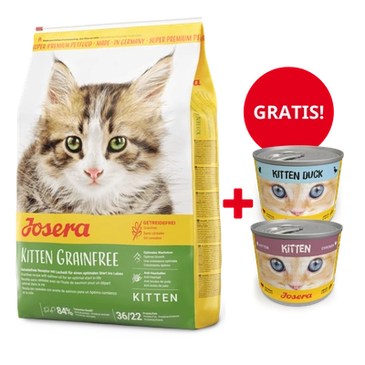 JOSERA Kitten Grainfree 10kg + 2x puszka 200g GRATIS!!