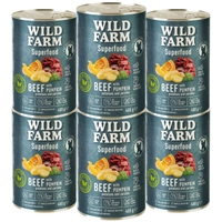 WILD FARM Superfood Beef 6x400g bezzbożowa karma dla psa