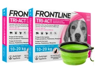 FRONTLINE Tri-Act M 10-20kg (pipeta 3 x 2ml) X2 + SILIKONOWA MISKA NA WODĘ GRATIS!